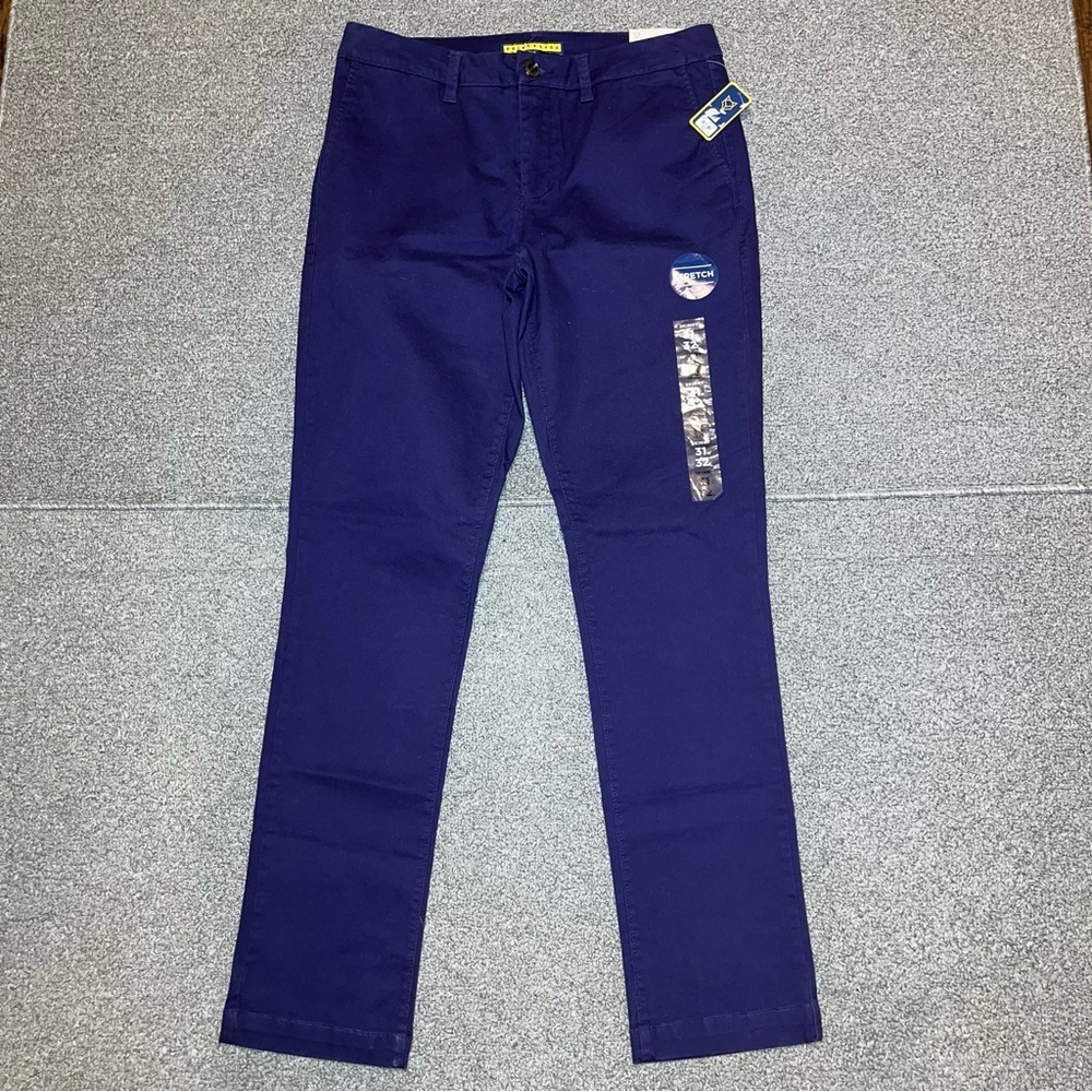 Prince & Fox Skinny Pants Mens Size 31X32 Purple Chino Casual NWT